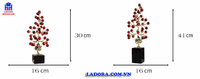 Kích thước của tượng cây nho trang trí tại Ladora