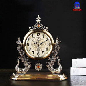 đồng hồ để bàn chim công đẹp và độc đáo