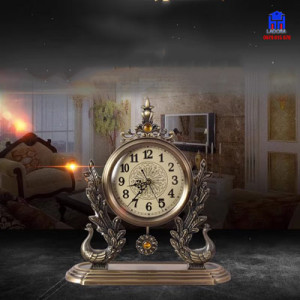 Đồng hồ để bàn chim công đẹp