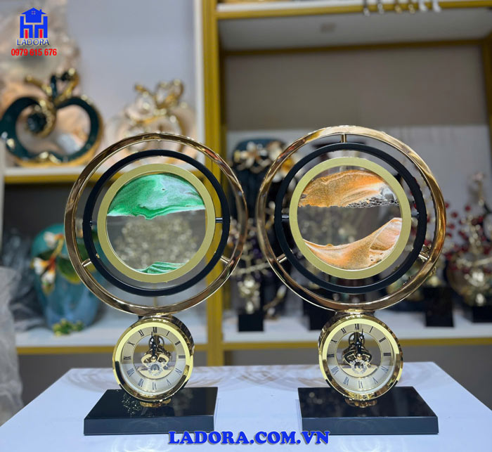 đồng hồ để bàn trang trí phòng khách, phòng làm việc đẹp